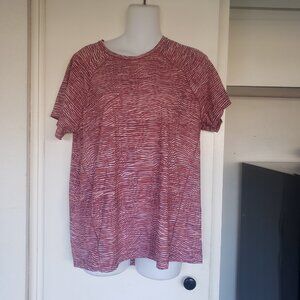 Athleta Orange and Multicolored Shirt Size Medium